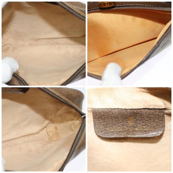 GUCCI GG Supreme Web Sherry Line Bag PVC Beige Gold 904 02 004 Auth 137440 - Picture 15 of 16